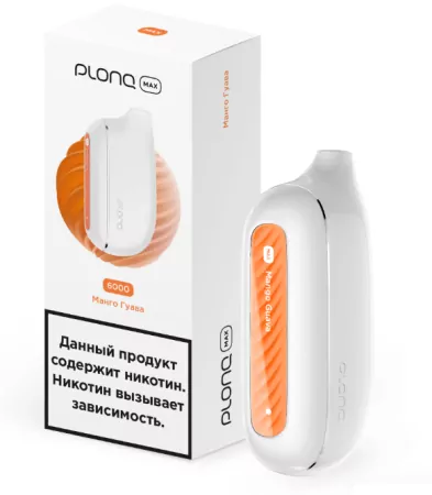 Одноразовая электронная сигарета Plonq Plus Max 6000 Манго-Гуава M