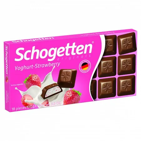 Шоколад Schogetten 100г Yoghurt-Strawberry