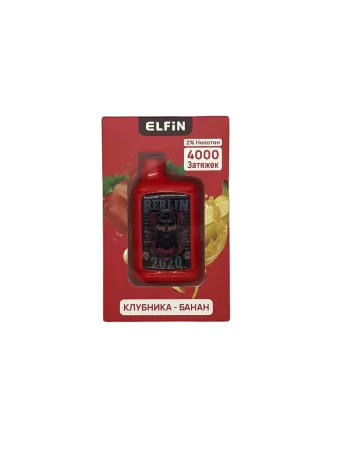 Одноразовая электронная сигарета Elfin Extra 4000 Клубника-банан М
