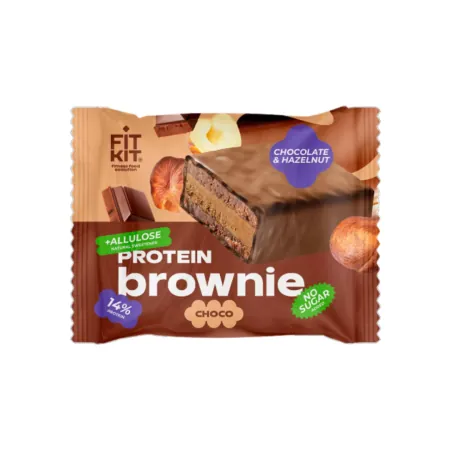 Пирожное протеиновое FitKit 50г Брауни Шоколад-фундук