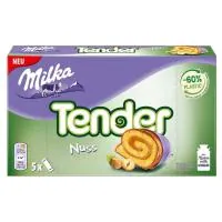 Шоколадные рулетики Milka Tender Nut 185г Ореховые